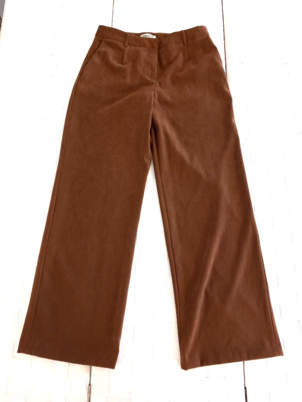 Coldwater Creek Wide Legged Light Brown Suede like pants Size 10